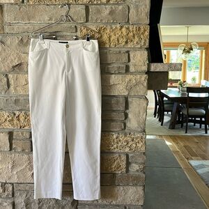 Lauren Ralph Lauren White Stretch Ankle Crop Pants Size 8P